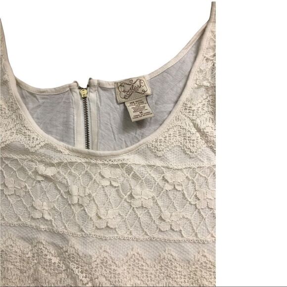 Eyelash couture women’s size medium lace tank zipper back 0175 - Picture 4 of 4